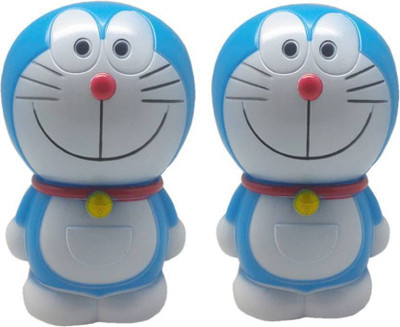 

Raienterprises Doraemon Cartoon Shaped Piggi Bank / Money Bank Pack of 2 Coin Bank (Multicolor) Coin Bank(Multicolor)