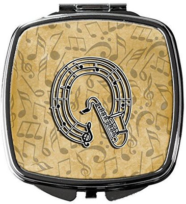 Caroline's Treasures CJ2004-QSCM Letter Q Musical Instrument Alphabet Compact Mirror