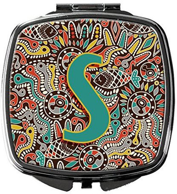 

Caroline's Treasures CJ2013-SSCM Letter S Retro Tribal Alphabet Initial Compact Mirror