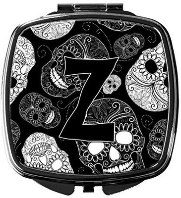 

Caroline's Treasures CJ2008-ZSCM Letter Z Day of the Dead Skulls Black Compact Mirror