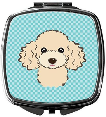 

Caroline's Treasures BB1196SCM Checkerboard Blue Buff Poodle Compact Mirror