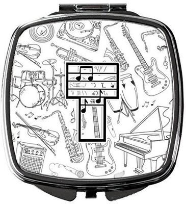 

Caroline's Treasures CJ2007-TSCM Letter T Musical Note Letters Compact Mirror