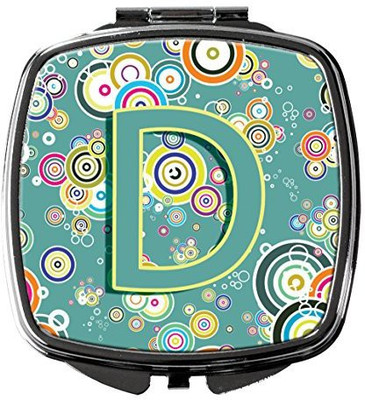 

Caroline's Treasures CJ2015-DSCM Letter D Circle Teal Initial Alphabet Compact Mirror