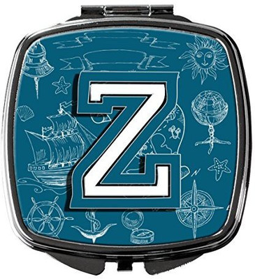 

Caroline's Treasures CJ2014-ZSCM Letter Z Sea Doodles Initial Alphabet Compact Mirror