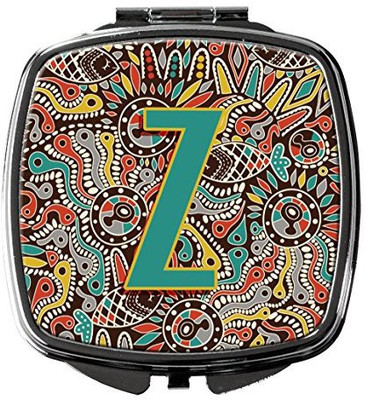

Caroline's Treasures CJ2013-ZSCM Letter Z Retro Tribal Alphabet Initial Compact Mirror