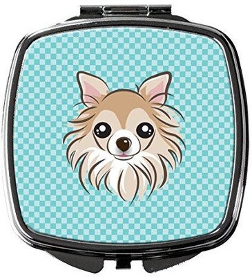 

Caroline's Treasures BB1189SCM Checkerboard Blue Chihuahua Compact Mirror
