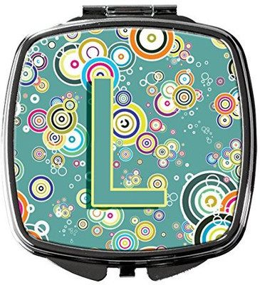 

Caroline's Treasures CJ2015-LSCM Letter L Circle Teal Initial Alphabet Compact Mirror