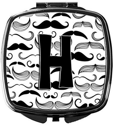

Caroline's Treasures CJ2009-HSCM Letter H Moustache Initial Compact Mirror