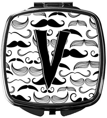 

Caroline's Treasures CJ2009-VSCM Letter V Moustache Initial Compact Mirror