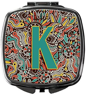 

Caroline's Treasures CJ2013-KSCM Letter K Retro Tribal Alphabet Initial Compact Mirror