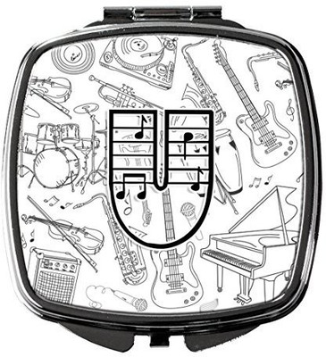 

Caroline's Treasures CJ2007-USCM Letter U Musical Note Letters Compact Mirror