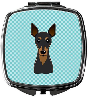 

Caroline's Treasures BB1178SCM Checkerboard Blue Min Pin Compact Mirror
