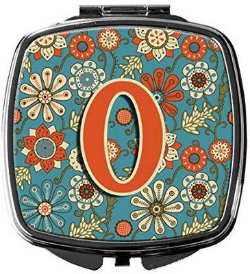 

Caroline's Treasures CJ2012-OSCM Letter O Flowers Retro Blue Compact Mirror