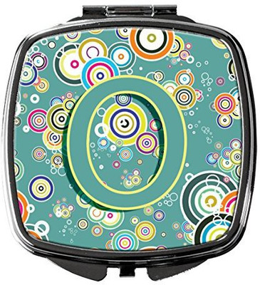 

Caroline's Treasures CJ2015-OSCM Letter O Circle Teal Initial Alphabet Compact Mirror