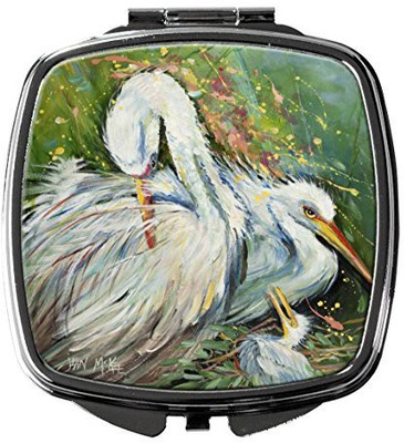 

Caroline's Treasures JMK1210SCM White Egret in the rain Compact Mirror
