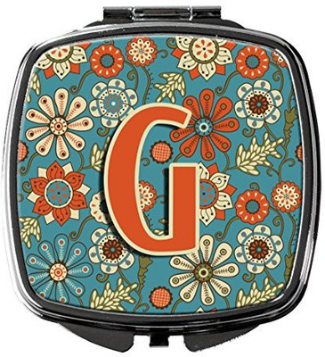 

Caroline's Treasures CJ2012-GSCM Letter G Flowers Retro Blue Compact Mirror