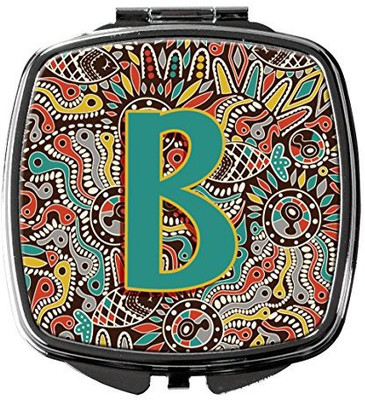 

Caroline's Treasures CJ2013-BSCM Letter B Retro Tribal Alphabet Initial Compact Mirror