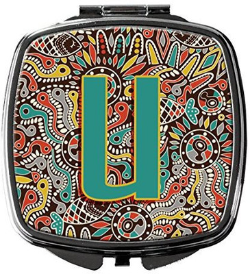 

Caroline's Treasures CJ2013-USCM Letter U Retro Tribal Alphabet Initial Compact Mirror