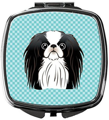 

Caroline's Treasures BB1168SCM Checkerboard Blue Japanese Chin Compact Mirror