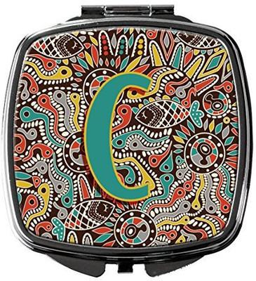 

Caroline's Treasures CJ2013-CSCM Letter C Retro Tribal Alphabet Initial Compact Mirror