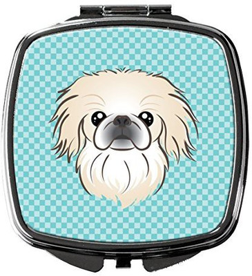 

Caroline's Treasures BB1159SCM Checkerboard Blue Pekingese Compact Mirror