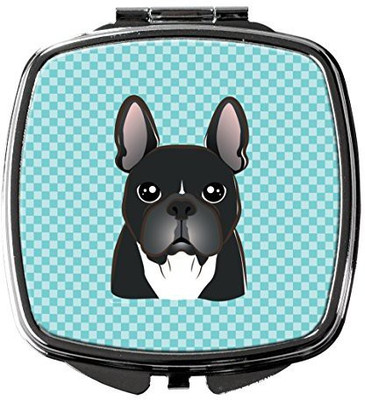

Caroline's Treasures BB1165SCM Checkerboard Blue French Bulldog Compact Mirror