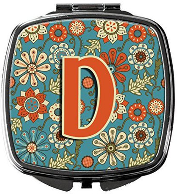 

Caroline's Treasures CJ2012-DSCM Letter D Flowers Retro Blue Compact Mirror