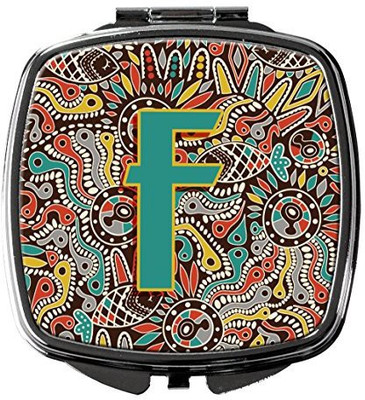 

Caroline's Treasures CJ2013-FSCM Letter F Retro Tribal Alphabet Initial Compact Mirror