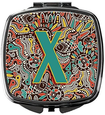 

Caroline's Treasures CJ2013-XSCM Letter X Retro Tribal Alphabet Initial Compact Mirror