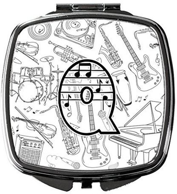

Caroline's Treasures CJ2007-QSCM Letter Q Musical Note Letters Compact Mirror