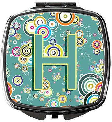 

Caroline's Treasures CJ2015-HSCM Letter H Circle Teal Initial Alphabet Compact Mirror