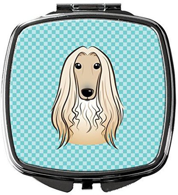

Caroline's Treasures BB1182SCM Checkerboard Blue Afghan Hound Compact Mirror