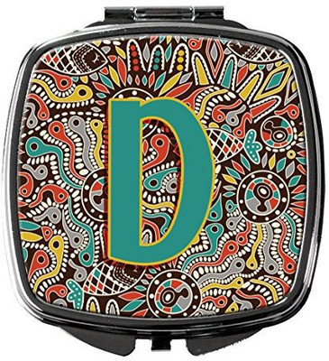 

Caroline's Treasures CJ2013-DSCM Letter D Retro Tribal Alphabet Initial Compact Mirror