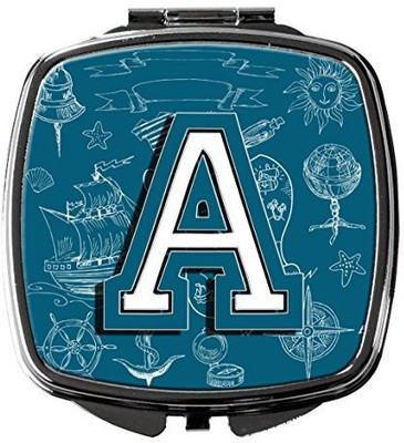 

Caroline's Treasures CJ2014-ASCM Letter A Sea Doodles Initial Alphabet Compact Mirror