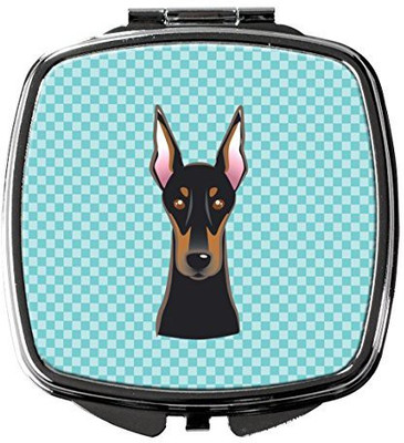 

Caroline's Treasures BB1183SCM Checkerboard Blue Doberman Compact Mirror
