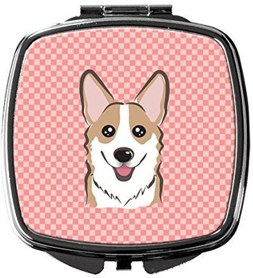 

Caroline's Treasures BB1253SCM Checkerboard Pink Corgi Compact Mirror