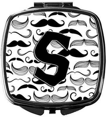 

Caroline's Treasures CJ2009-SSCM Letter S Moustache Initial Compact Mirror