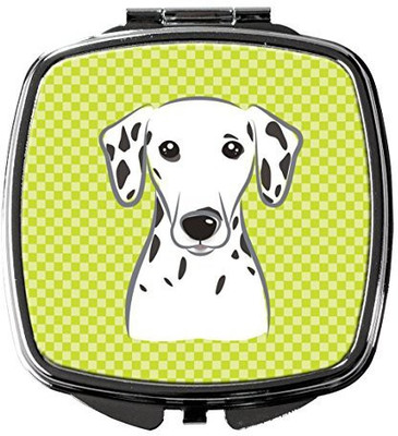 

Caroline's Treasures BB1272SCM Checkerboard Lime Green Dalmatian Compact Mirror