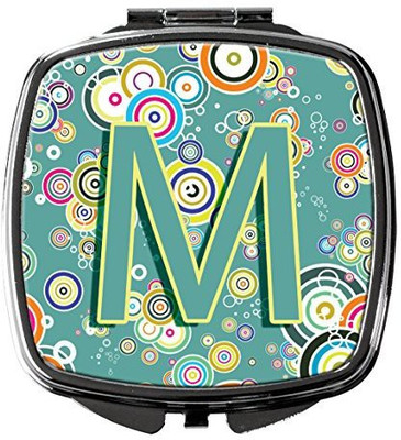 

Caroline's Treasures CJ2015-MSCM Letter M Circle Teal Initial Alphabet Compact Mirror