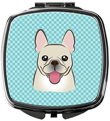 

Caroline's Treasures BB1176SCM Checkerboard Blue French Bulldog Compact Mirror