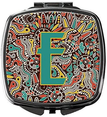 

Caroline's Treasures CJ2013-ESCM Letter E Retro Tribal Alphabet Initial Compact Mirror