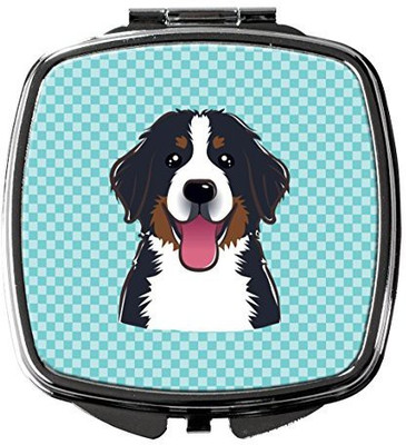 

Caroline's Treasures BB1175SCM Checkerboard Blue Bernese Mountain Dog Compact Mirror