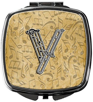 

Caroline's Treasures CJ2004-VSCM Letter V Musical Instrument Alphabet Compact Mirror