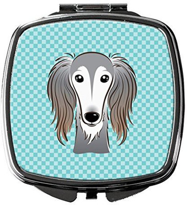 

Caroline's Treasures BB1167SCM Checkerboard Blue Saluki Compact Mirror