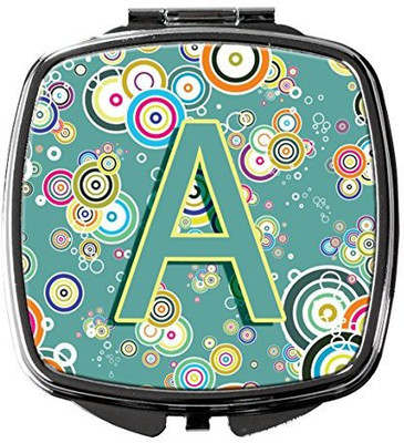 

Caroline's Treasures CJ2015-ASCM Letter A Circle Teal Initial Alphabet Compact Mirror