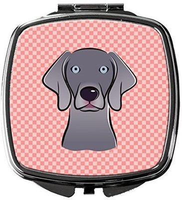 

Caroline's Treasures BB1231SCM Checkerboard Blue Weimaraner Compact Mirror