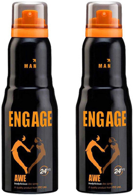 

Engage Awe Deodorant Spray Pack of 2 (150ml each) Deodorant Spray - For Men(150 ml, Pack of 2)