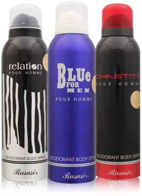 

Rasasi Blue Body Spray - For Men(600 ml, Pack of 3)