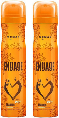 

Engage Abandon Deodorant Spray Pack of 2 (150ml each) Deodorant Spray - For Women(300 ml, Pack of 2)