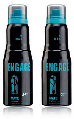 

Engage Mate Deodorant Spray Pack of 2 (150ml each) Deodorant Spray - For Men(150 ml, Pack of 2)